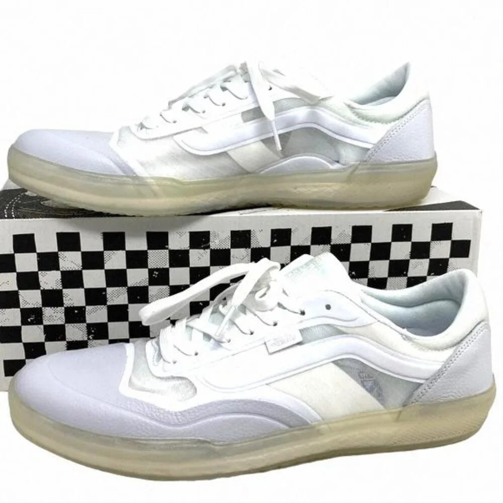 VANS Ave Leather Shoes Low Top Skate Mesh VN0A5JIBWWW Size Women's Sneakers